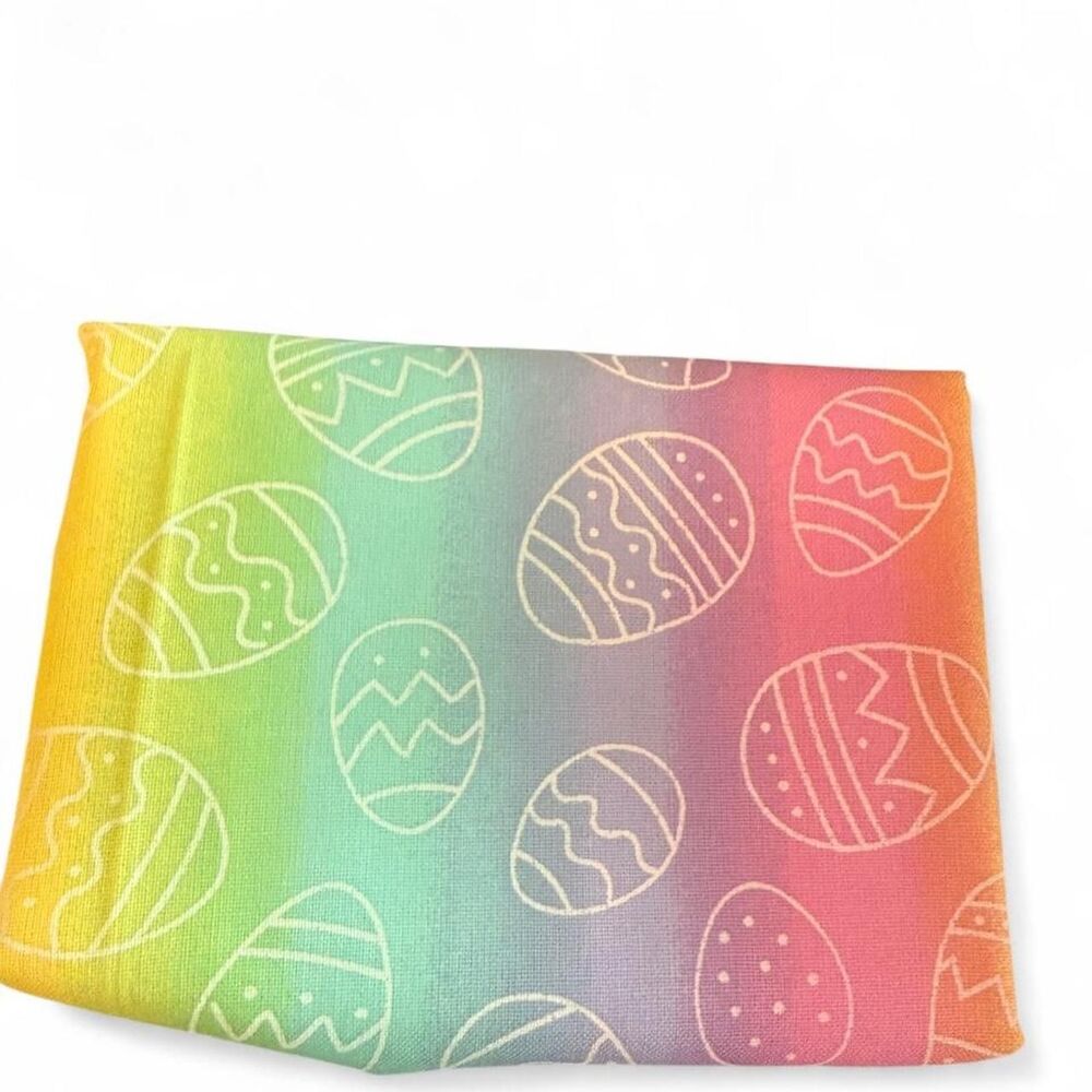18” x 21” Easter Eggs Rainbow Cotton Fabric Fat Quarter